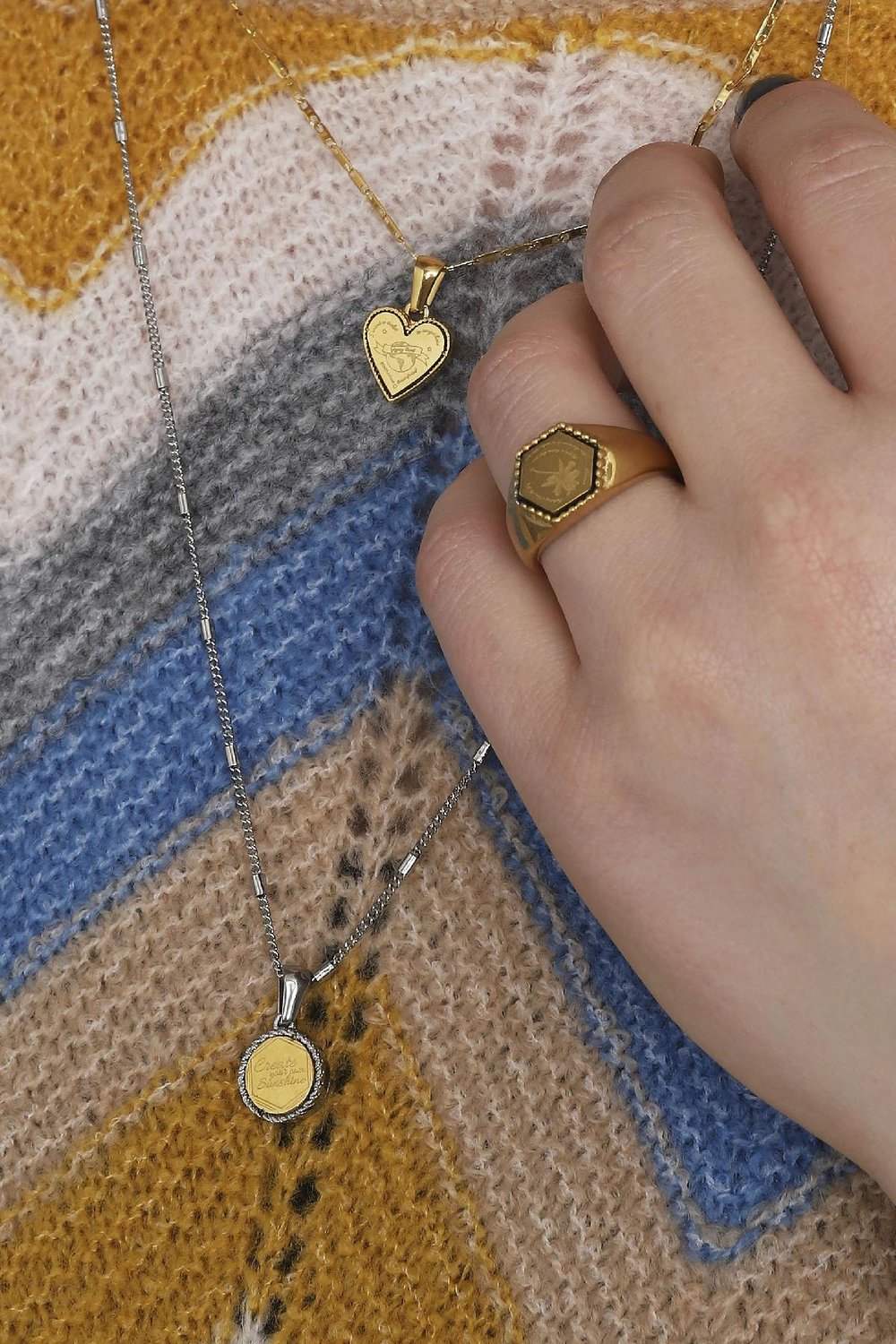 Necklace Create Your Own Sunshine Couleur or Acier inoxydable h5Image2